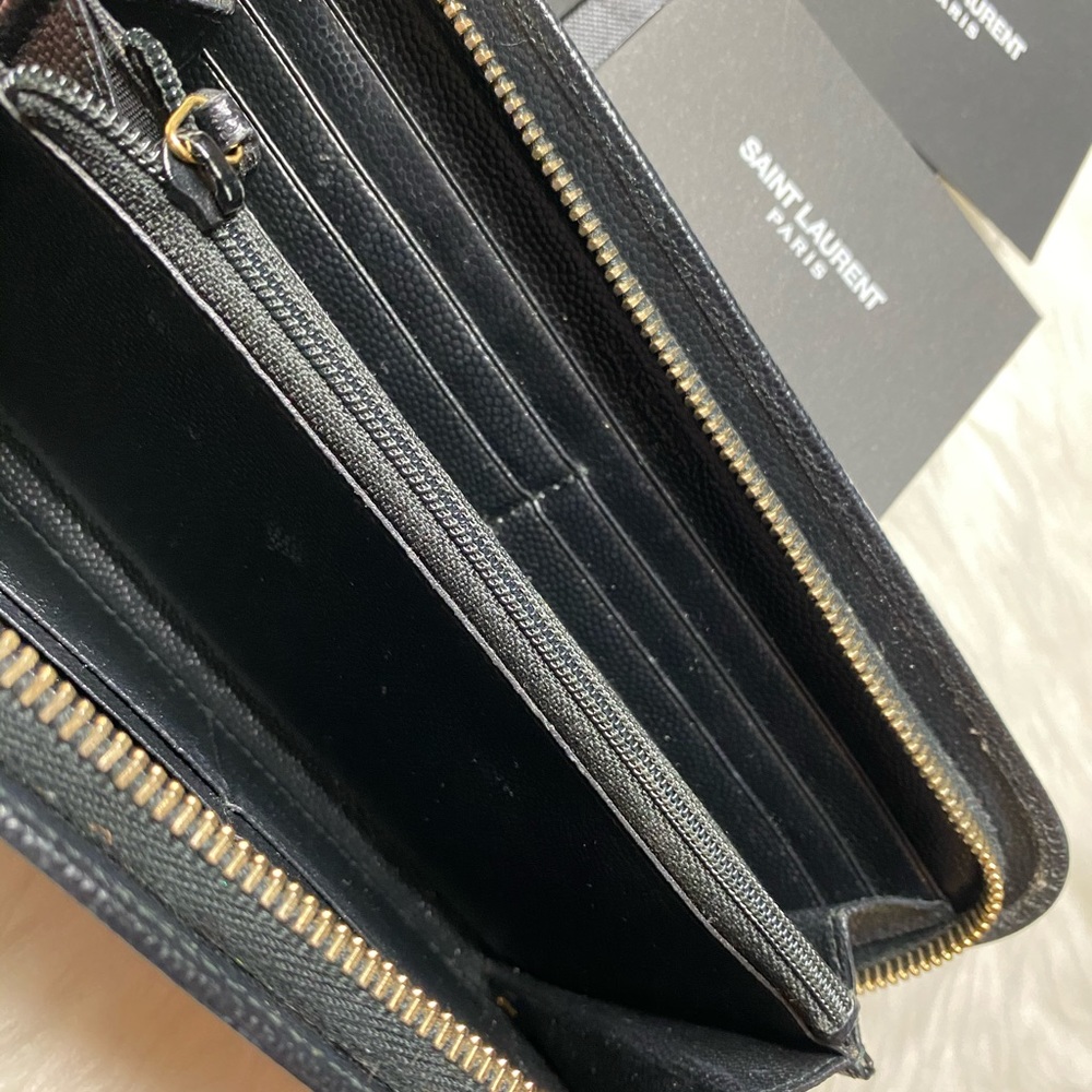AUTHENTIC YSL PORTEFEULLE WALLET LIKE NEW BLACK - Picture 4 of 8